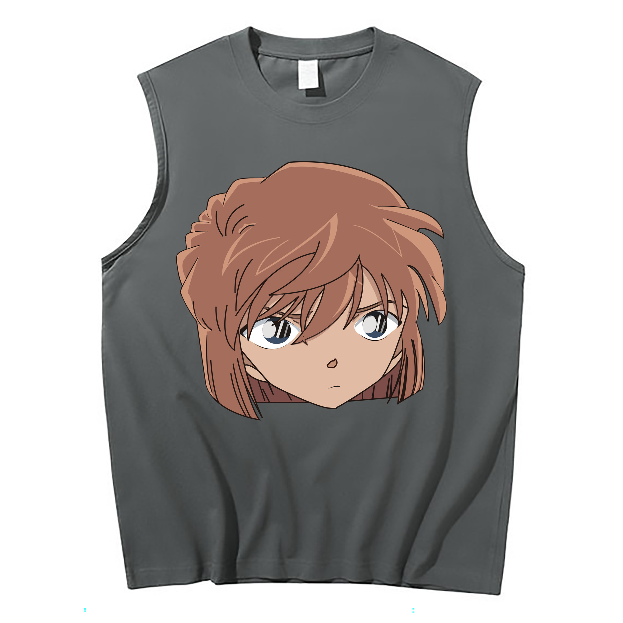 （画像用） 名探偵コナン 灰原 哀 はいばら あい Detective Conan Anita Hailey、Vi Graythorn Haibara Ai コットン100％タンクトップ（フロントプリント）